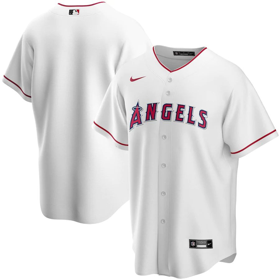 Mens Los Angeles Angels Nike White Home Replica Team MLB Jerseys